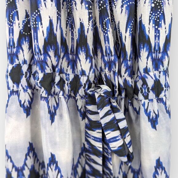 Decode 1.8 Silk Halter Sun Dress Women's 0 Boho‎ Batik Ikat Anthropologie Aztec - Picture 6 of 13